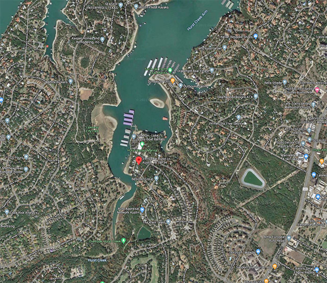 Aerial view of 311 Cedar Hurst.