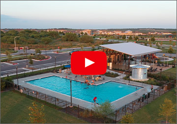 Welcome to the TRACE amenity center with pool, sport courts, parks, and playground. 