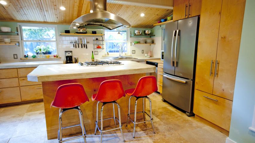 Hancock Pool House - Kitchen Island