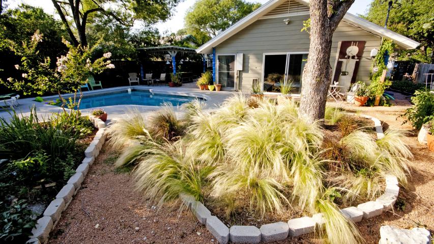 Hancock Pool House - Backyard